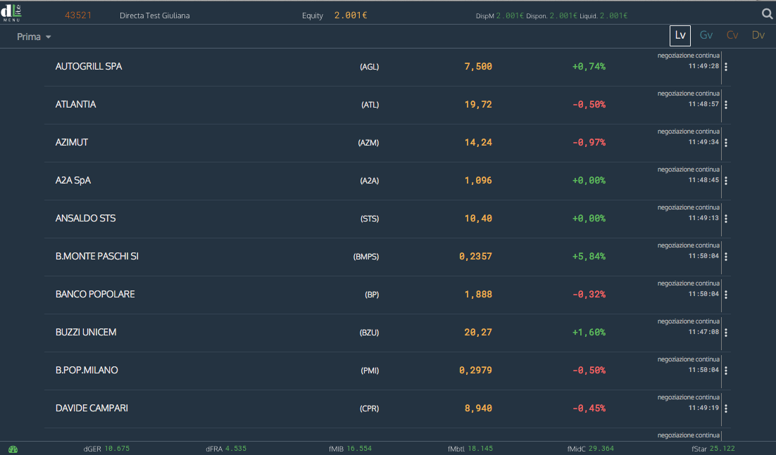 dLite Platform - List view