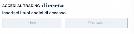 inserimento codici da Login Directa