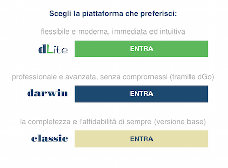 scelta piattaforma da Login Directa